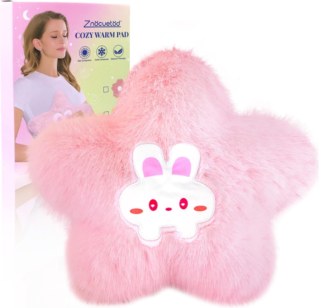 Mikrovlnná vyhřívací Pad pro ženy s Moist Heat Pack pro krk Roztomilý měkký Compress Pad Plush Star Valentines dárky pro dívky