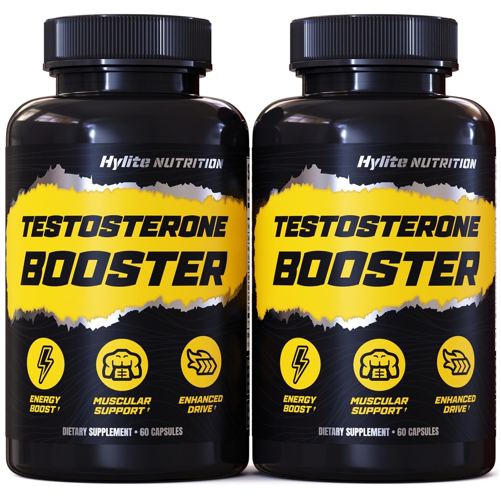 Testosteron Booster - Testosteron dodatek pro muže - Muž Enhancing pilulky pro růst svalů, Libido, Stamina, síla - Tongkat Ali Muscle Builder Workout Dodatek - Celkem T Test Boost - 2 PACK