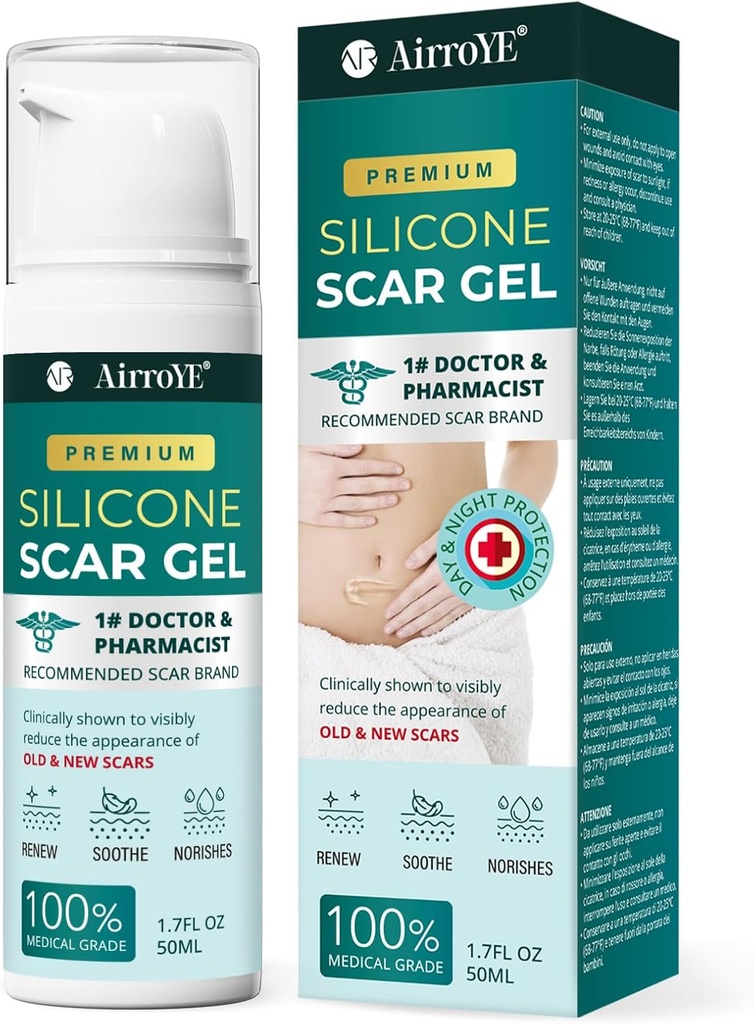 Silikonové Jizvy Gel pro Stretch Mark: 100% Silikonové Jizvy Cream - Odstranit nové staré kůže Jizvy 50g