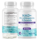 NAD + Doplněk Alternativa - Liposomální nikotinamid Ribosid - Resveratrol & Quercetin - Vysoká čistota NAD doplňky pro antiaging, Focus, Energy 120 Kapsle