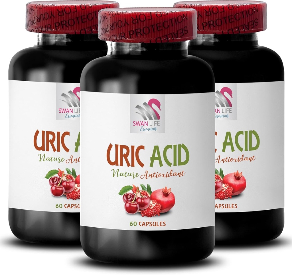snížit kyselinu močovou rychle - URIC ACID - snížit kyselinu močovou přirozeně, brusinkové pilulky pro ženy, brusinkový extrakt, brusinkový doplněk pro muže, granátová šťáva, granátová jablka doplněk 3Bot 180Cap