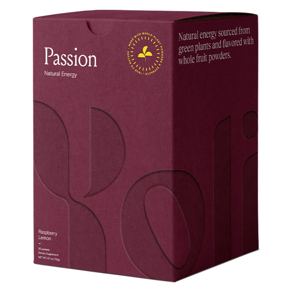Yoli ® Passion Energy Drink Powder Mix - Natural Energy Drink Mix for Endurance and Stamina, 30 Packets - Malina Lemon