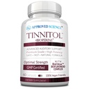 Schválené vědy Tinnitol - Tinnitus Support Supplement - Ease ringing in The Ears - Boost vnitřní ušní zdraví - 60 Kapsle - Made in The USA