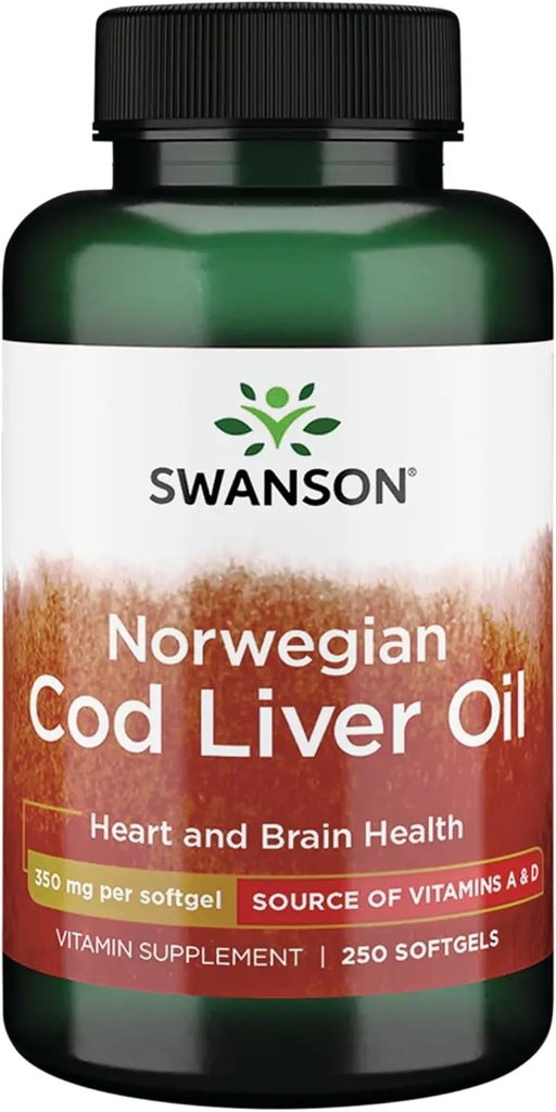 Swanson Cod Jaterní olej 1250 Iu A / 135 Iu D 250 Sgels