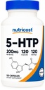 Nutricost 5- HTP 200mg, 120 Vegetariánských kapslí (5- Hydroxytryptofan) - Non- GMO & gluten zdarma