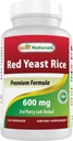 Nejlepší Naturals, Red Yeast Rice, 600 mg tobolky, 120 tobolek, 2 tobolky na porci / 1200mg na porci