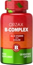 ORZAX vitamin B Komplexní dodatek pro ženy a muže s Choline, Inositol - Vyvážený energetický metabolismus - imunitní a nervové zdraví (120 Veg Kapsle)
