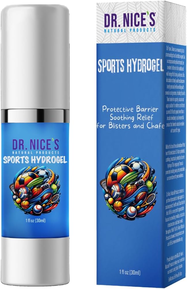 DR. NICE Sports Hydrogel - Soothing kůže Refresh 124; pro drobné štěrbiny, škrabky, třecí nebo počasí Chap nebo Chafe Discomfort 124; Topical Hydrogel (30 ml)