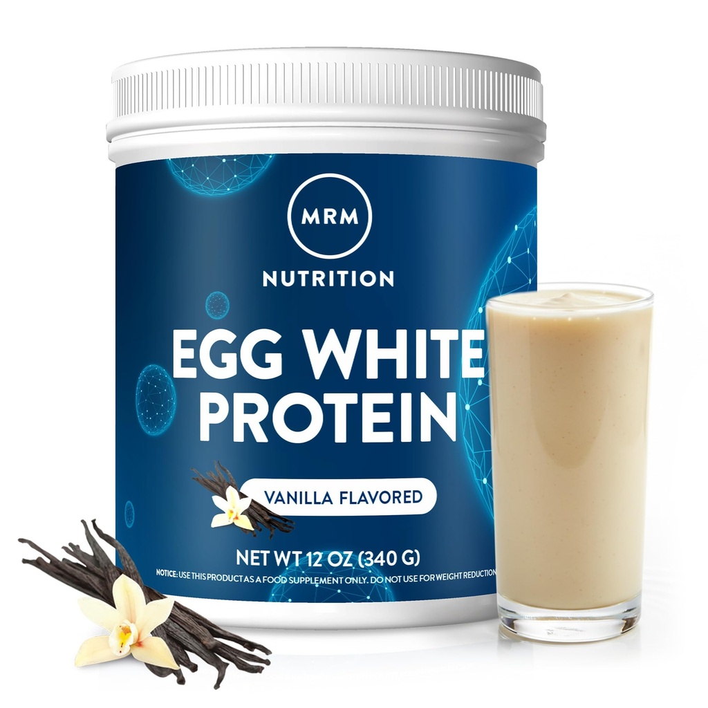 MRM Nutriční vejce Bílá bílkovina 124; Vanilla ochucená 124; 23g Fat- Free Protein 124; s trávicími enzymy 124; Nejvyšší biologická hodnota 124; Klinicky testované 124; 10 Služeb