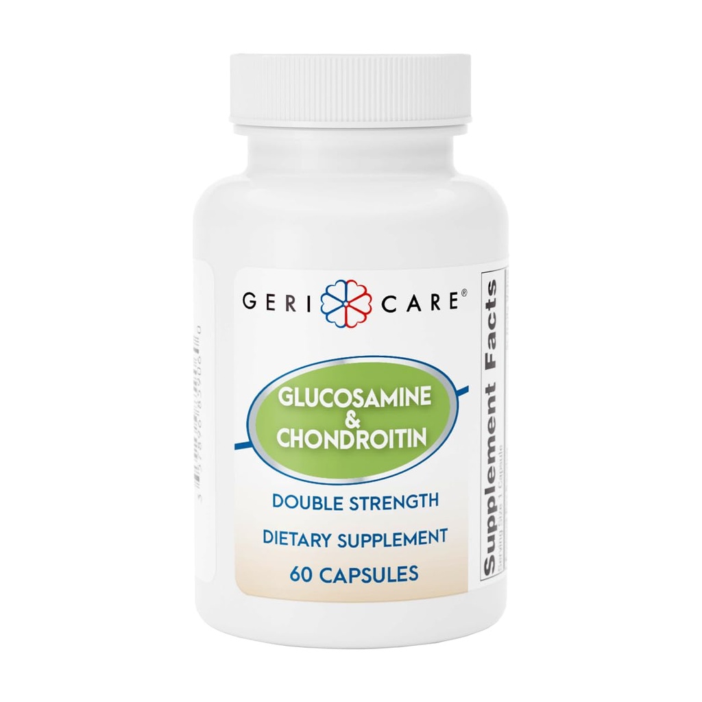 Gericare Glucosamine HCl 500 mg, Chondroitin Sulfath 400 mg s doplňkovými tobolkami 35 mg sodíku - podporuje společnou mobilitu, podporuje zdraví a pružnost chrupavek, 60 Počet balení (1)