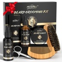 POP MODERN.C Beard Růstový kit Beard Grooming Kit 6ks Beard Wash Shampool Beard Oil Beard Balm Beard Comb Brush Nůžky