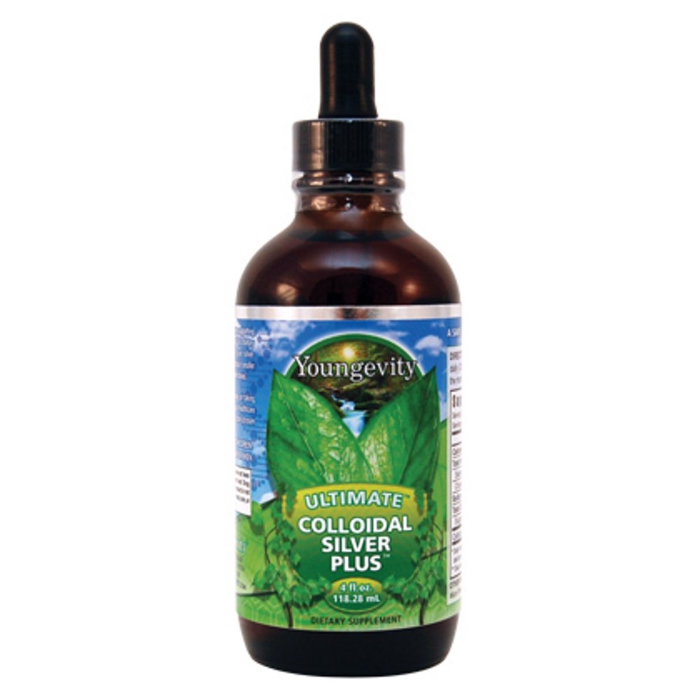 Youngevity Ultimate Koloidní stříbro - 5 ppm Čistá imunitní podpora Dodatek - Přírodní imunitní obrana s Micro-Fine Silver částice - Vegan, Preservative- Free - 4 fl oz Dropper láhev