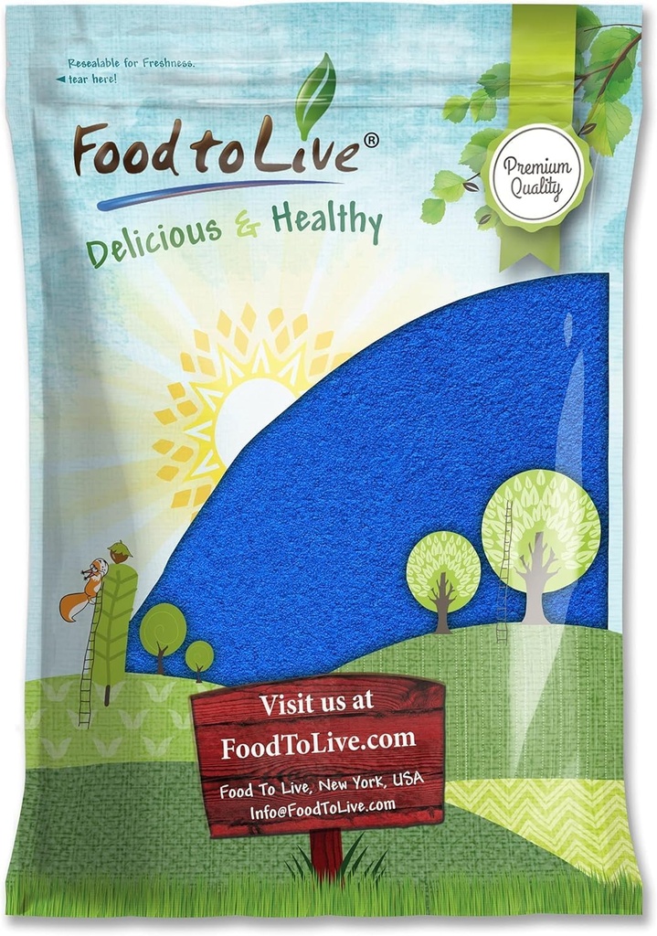 Potraviny pro živé modré Spirulina Powder, 6 Pounds - Čisté syrové modro-zelené řasy Extract, Kosher, Vegan, Non-ozářené, bohaté na fykocyanin, Skvělé pro šťavnaté, Smoothies, Shakes, Drinky, a potravinářské zbarvení