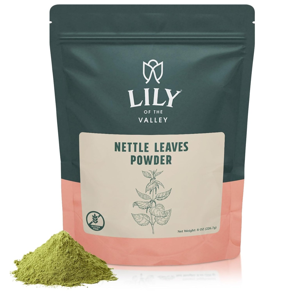 LILY of the VALLEY Nettle Leaf Powder - Jemně sušený a pozemní - 100% přírodní žihadlo - Ideální doplněk k recepty - Vegan & gluten- Free - Baleno v Resealable Pouch (4oz, 113g)