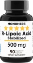 R- kyselina lipoová 500 mg - 90 Veg Kapsle - stabilizovaná kyselina R- alfa- lipoová