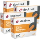 Dealmed Sterilní flexibilní adhezivní náplasti - 1x3 Inch - 100 / Box - 4 Boxy - Dýchací páska první pomoci - měkká náplň pro lékařské, nouzové kity a kliniku