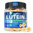 Lutein 20mg 40mg a Zeaxanthin doplňky pro oči, Lutein Gummies s Omega 3, Saffron, Zinek, Bilberry & Goji Berry pro Vision Support - Eye Vitamins Gummies pro seniory - Vegan, Cukr zdarma, 60ct