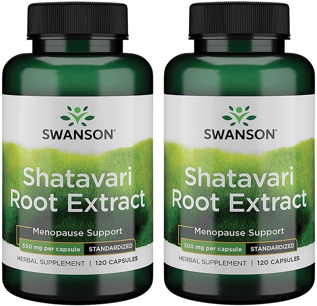 Swanson Shatavari Ayurvedic Ženský omlazovací 500 miligramů 120 Kapsle (2 balení)