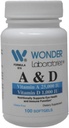 Wonder Laboratories Vitamin 25 000 IU od Cod Játra Rybí olej + Vitamin D3 1 000 IU