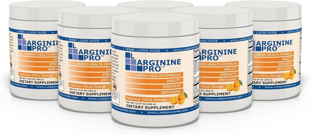 L- ARGINININE PRO MODEL124; 5,500mg L- Arginine Plus L- Citrulin 1,100mg Orange Powder Drink Mix Supplement pro zvýšení výroby oxidu dusnatého