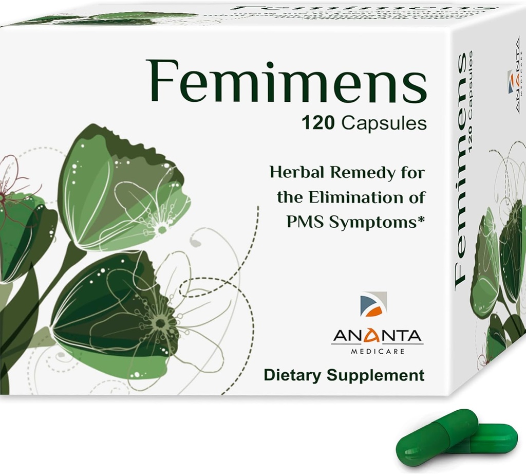 FEMIMENS Ananta Medicare - Bylinný doplněk pro podporu dámského wellness & cyklu - 120 Kapsle