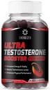 8in1 Testosteron Booster pro muže s Tongkat Ali, Fenugreek, Ashwagandha a Magnesium - Zlepšit Libido & Hormonální rovnováhu, Non GMO Vyrobeno v USA, Black Cherry, 120 hrabě Gummies pro muže