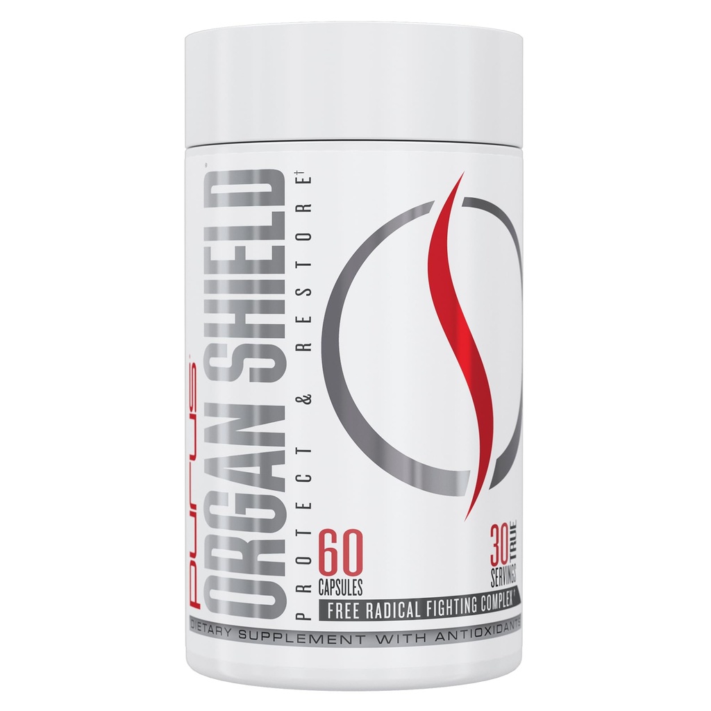 Purus Labs Organ Shield Aktivní antioxidant PHAR124; Antioxidanty na rostlinách PHAR124; 30 Serings, 60 Gelatin Kapsle