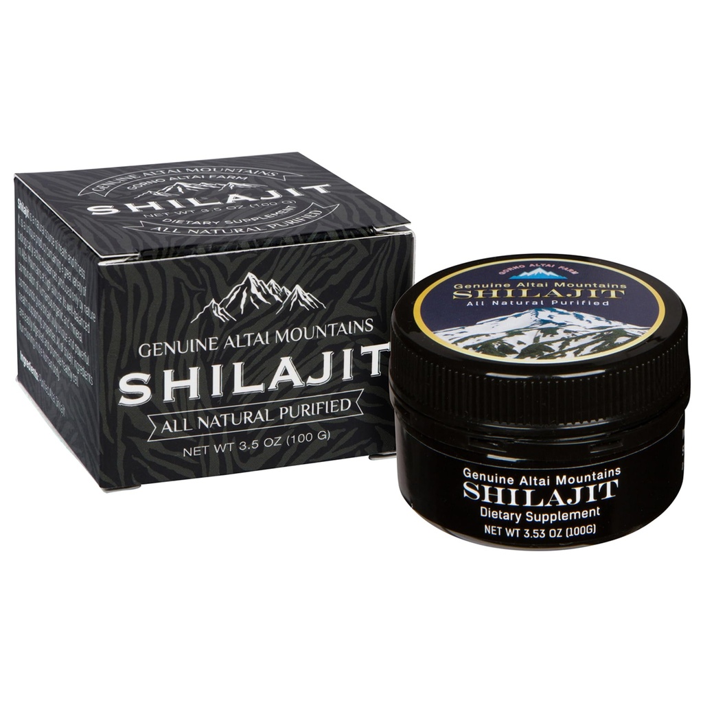 Sayan Pure Shilajit Resin 3.5oz / 100g, 660 Servings - Potent Organic Fulvic Acid Supplement - Podporuje imunitní systém, paměť, zaměření a poskytuje přírodní energii, detox - Vegan, Non- GMO