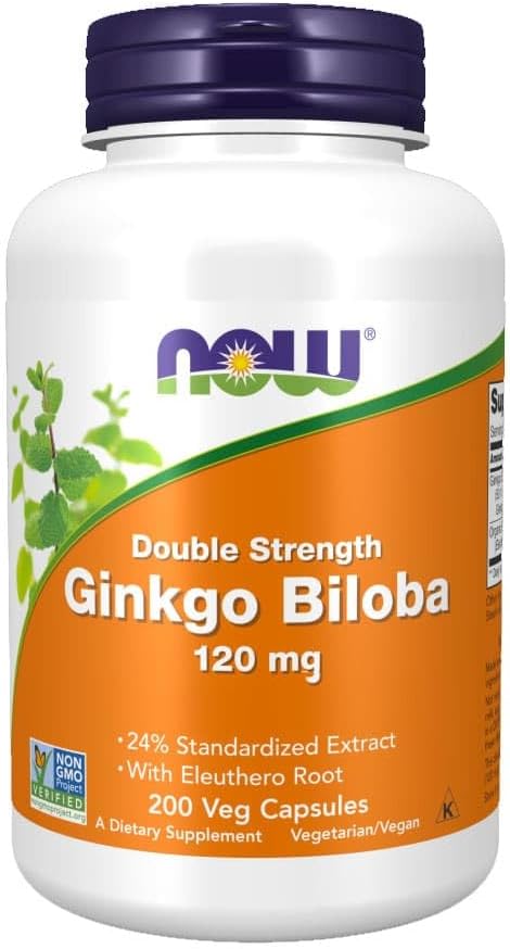 Nyní potraviny Ginkgo Biloba 120mg 200 Vicaps