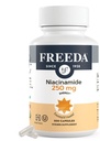 Freeda Niacinamid - Vitamin B3 Niacinamid 250 mg - Vegetarian No Flush Niacin Formule - B3 Vitamíny Niacinamid dodatek - Niacin Flush Free Niacin dodatek Vitamin B3 Nikotinamid, 500 Kapsle