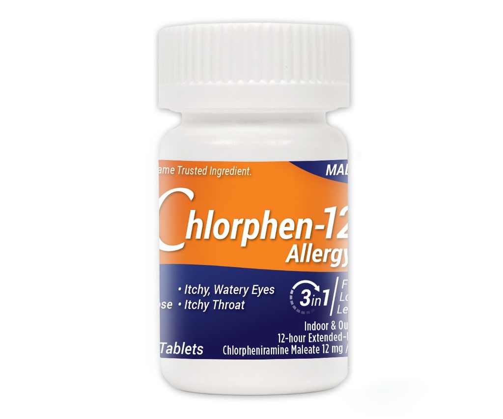 Chlorfeniramin Maleate Extended Release, 12 Mg, 60 tablet