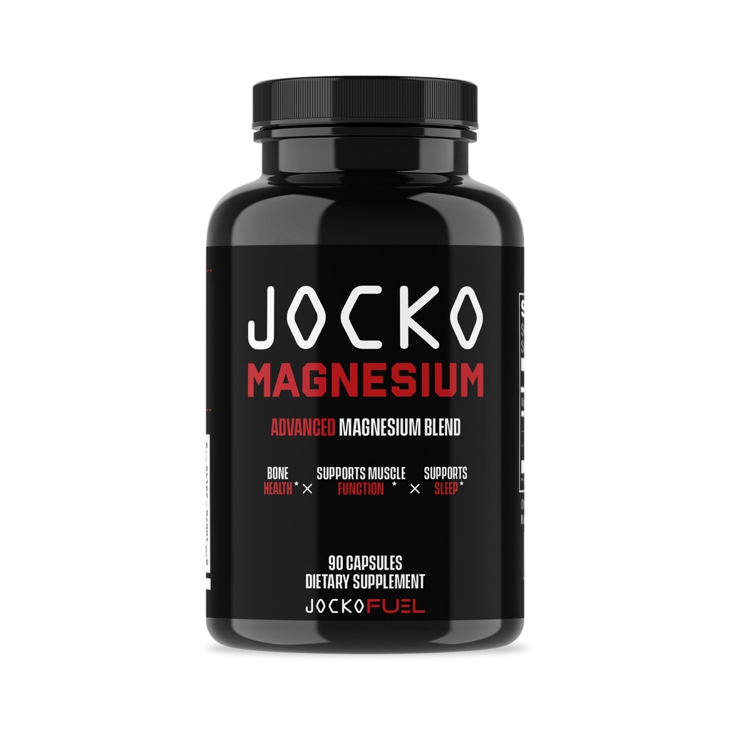 Jocko Fuel Magnesium Complex Supplement - Glycinát hořečnatý, Citrát, Taurate Kapsle Dietní dodatek pro svalovou obnovu a relaxaci, srdce, Nerve, podpora kostí, & Spánek 30- denní zásobování