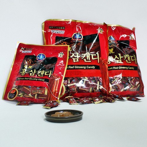 Korean Premium Red Ginseng Candy (200gx3packs) 600g - Silný červený Ginseng Chuť. Pomoc s krkem, kašel, osvěžovač dechu