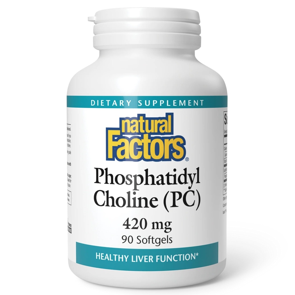 Přírodní faktory - fosfatidyl Cholin (PC) 420mg, podporuje zdravou funkci jater, 90 měkkých gelů