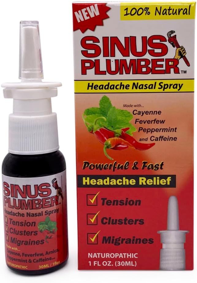 Sinus Plumber Migréna Bolest hlavy Nasal Spray s Capsaicin a horečkou