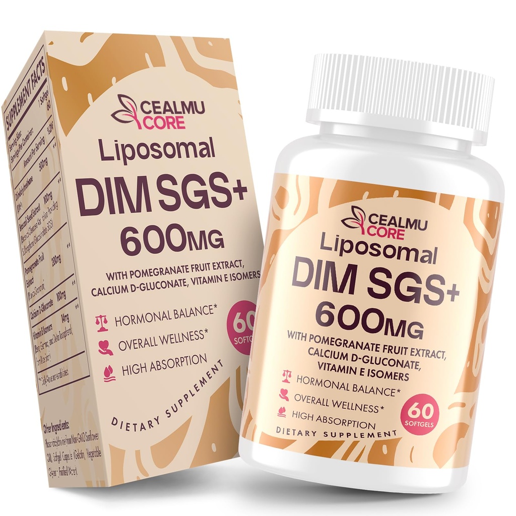 Lipozomální DIM SGS dodatek - Hormon dodatek pro ženy a muže, Estrogen doplňky Obsahuje Sulforaphane Glucosinolate, Vitamin E, Pomegranátové ovoce - Podpora detox a antioxidant (1 balení)
