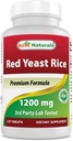 Nejlepší Naturals Red Yeast Rice 1200 mg (Non- GMO) 120 Tablet - neozářené, Citrinin zdarma