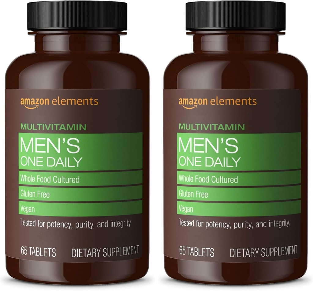 Prvky Dámské Jeden denní Multivitamin, 62% Celopotravinářské kultivované, Vegan, 65 Tablet, 2 Měsíční dodávky (Balení květen Vary) (Balení po 2)
