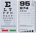 NOYOC 2 Pack Pocket Eye Chart, 2 v 1 Snallen & Rosenbaum Graf, 6.5x3.5 Inches, Handheld Double Sided Plastic Low Vision Card pro oční zkoušky (2 Pack 6 Nohy)