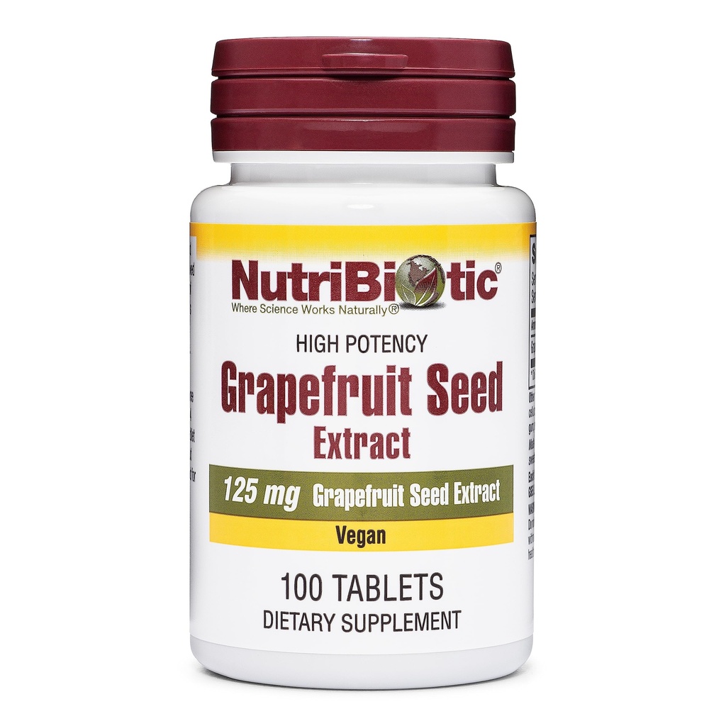 Nutritional Biotic - Grapefruitové semeno Extract Tablety 125mg, 100 Počet 124; Premium Stupeň GSE s bioflavonoidy CLAS124; Potenciální imunitní a celková podpora zdraví CLAS124; Easy to Swallow CLAS124; Vegan, Gluten Free, Non- GMO