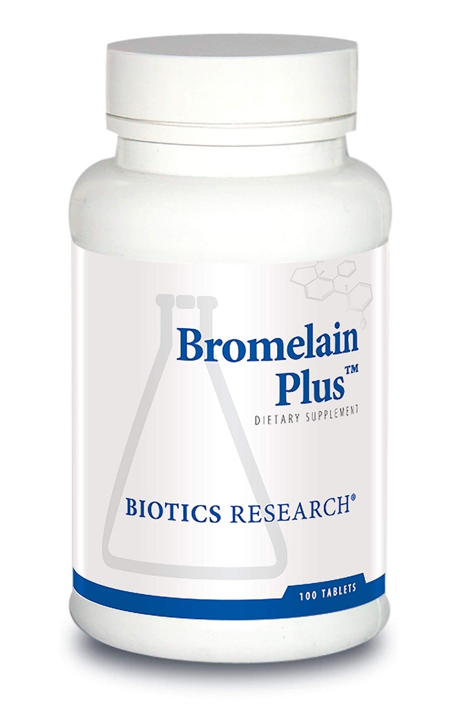 Biologický výzkum Bromelain Plus laktóza zdarma mlékárenské zdarma stravovací podpora, podporuje zdravé a vyvážené fyziologické cesty, svalová relaxace a komfort, Bromelain 2500 MCU g, Papain 100 Tablety