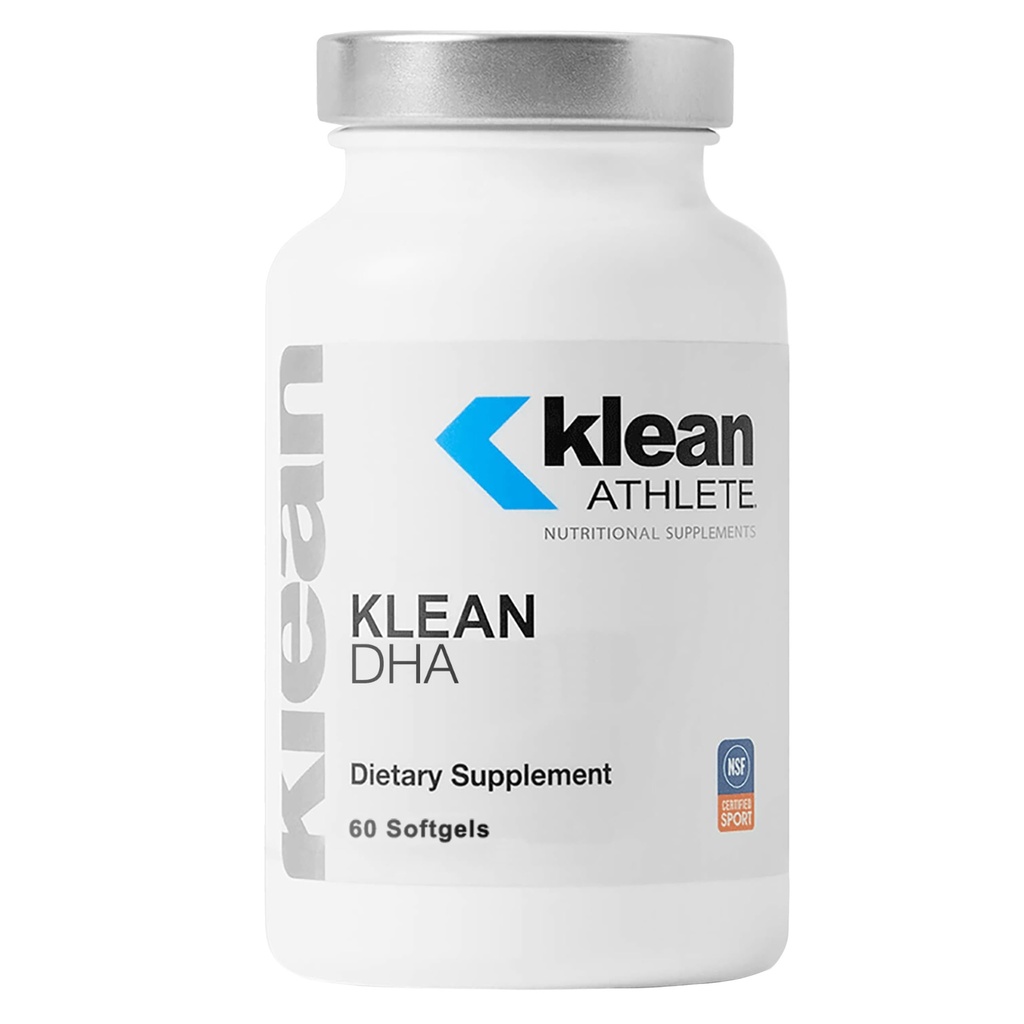 Klean Athlete Klean DHA - DHA dodatek pro atletiky - podporuje zdraví srdce a mozku * - Omega 3 Fish Oil - s EPA & DHA - Non- GMO & Gluten zdarma - 60 Softgels