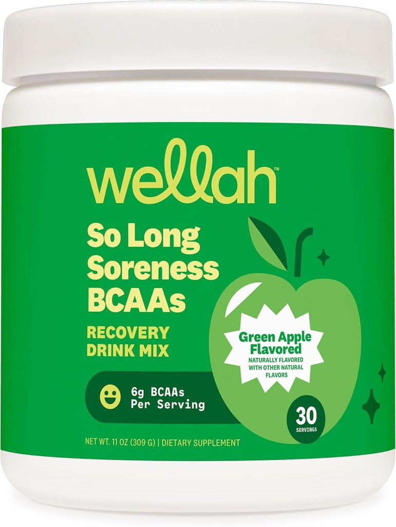 Wellah So Long Soliency BCAA Powder (Zelené jablko ochucené) 30 Servings - s hydratační komplex