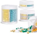 3 balení Velká kapacita Pořadatel pilulek a Pill Dipensers Sada v různých velikostech