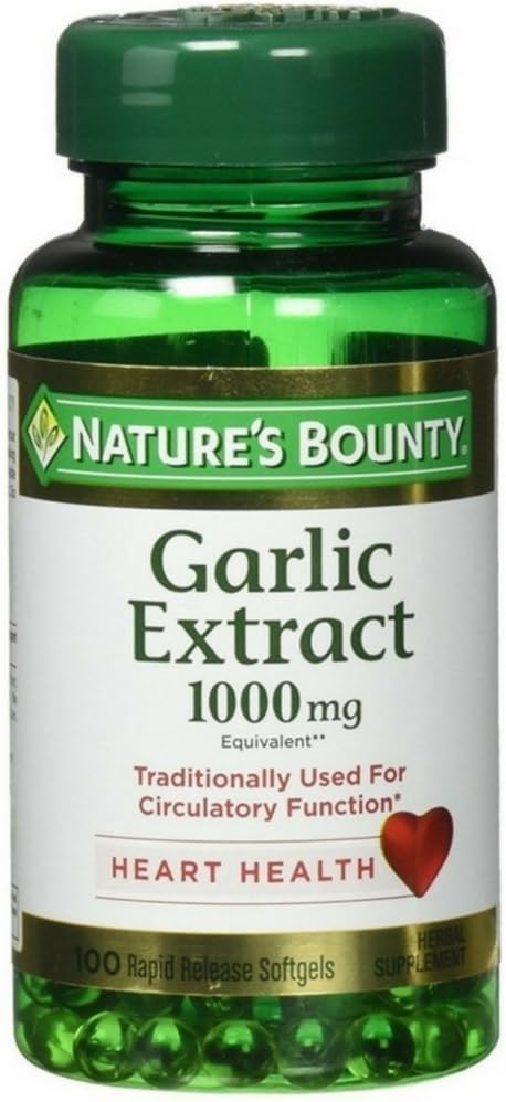 Příroda 's Bounty Česnek 1000 mg Rychlé uvolnění 100 Odorless Softgels