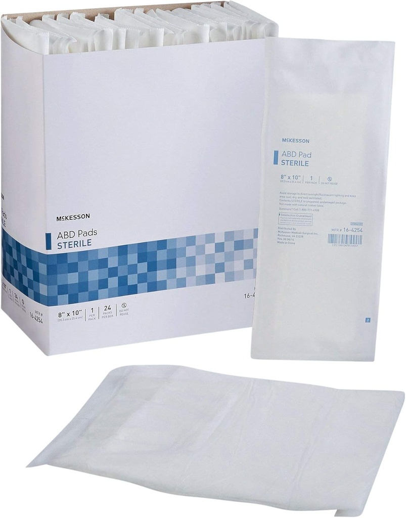 McKesson Sterilní ABD Pad 8 x 10 v [48 Počet] - Břišní Pads pro Wound Care, Non Stick Gauze Dressing, Chirurgické Absorbent Pad pro Dragon a Post- Op Use