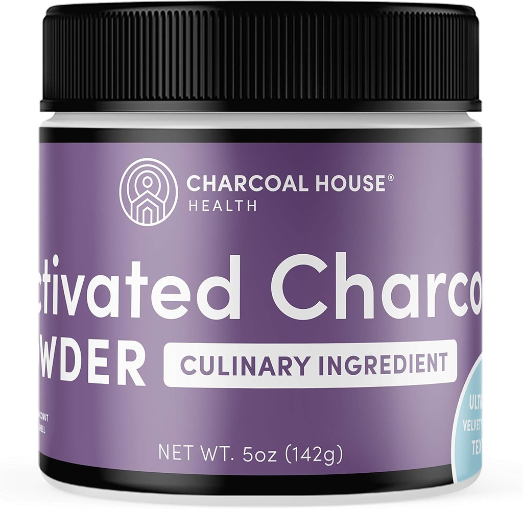 ULTRA FINE Coconut Activated Charcoal Powder - Kulinářské a kosmetické aplikace, Velvety hladká textura pro Smoothies, Ledové krémy, Pečivo, Mýdla, Ultra Fine pro měkké dokončení, No Grit! - 5oz