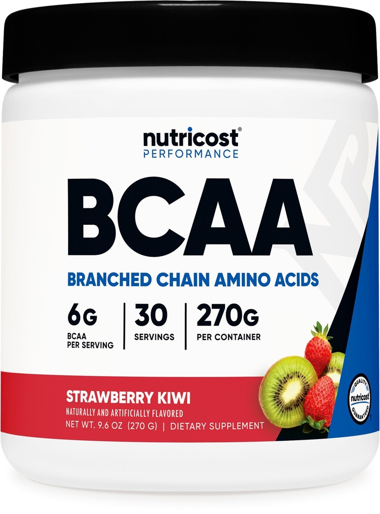 Nutricost BCAA Powder (Strawberry Kiwi, 30 Servings) - Optimální poměr 2: 1: 1