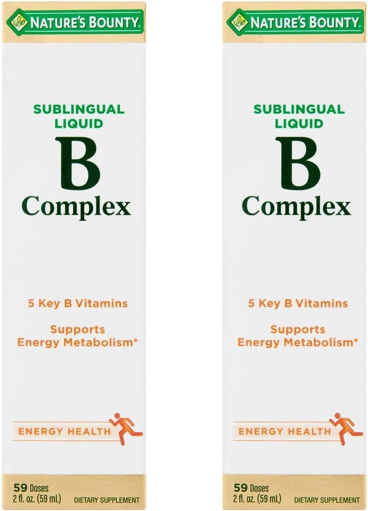 Nature 's Bounty vitamin B Complex sublingual Liquid, 2 Oz (Balení po 2)