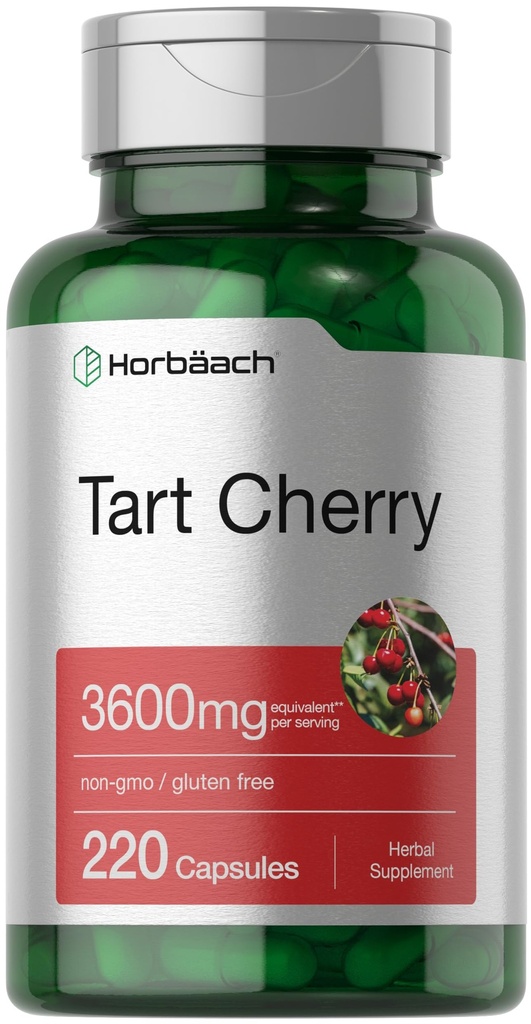 Horbäach Tart Cherry Extract Kapsle 124; 3600mg Supplementary 124; 220 pilulky 124; Non- GMO, gluten Free Supplementary 124; Tradiční bylinný dodatek
